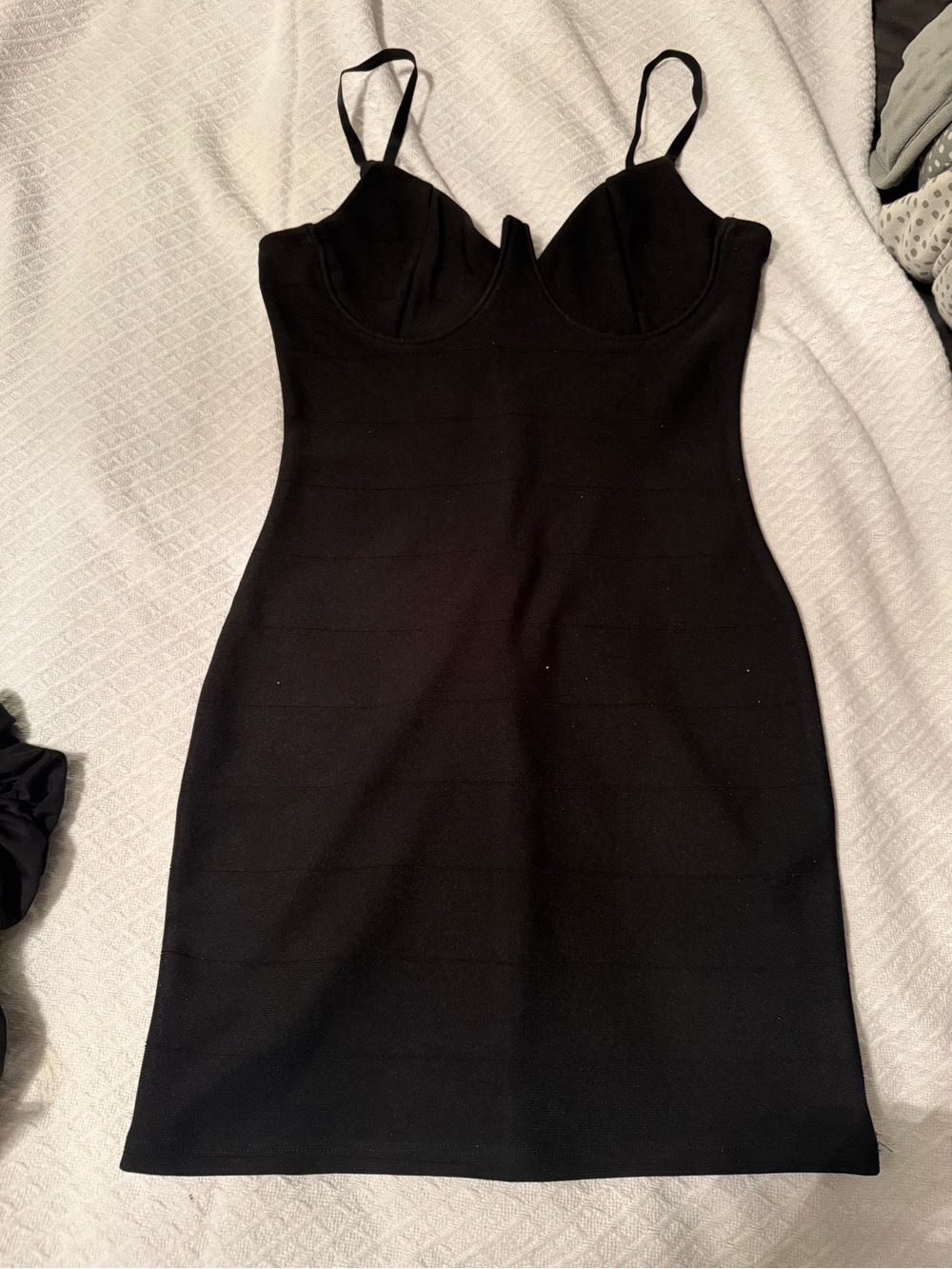 Fashion Nova Black Spaghetti-Strap Bodycon Dress